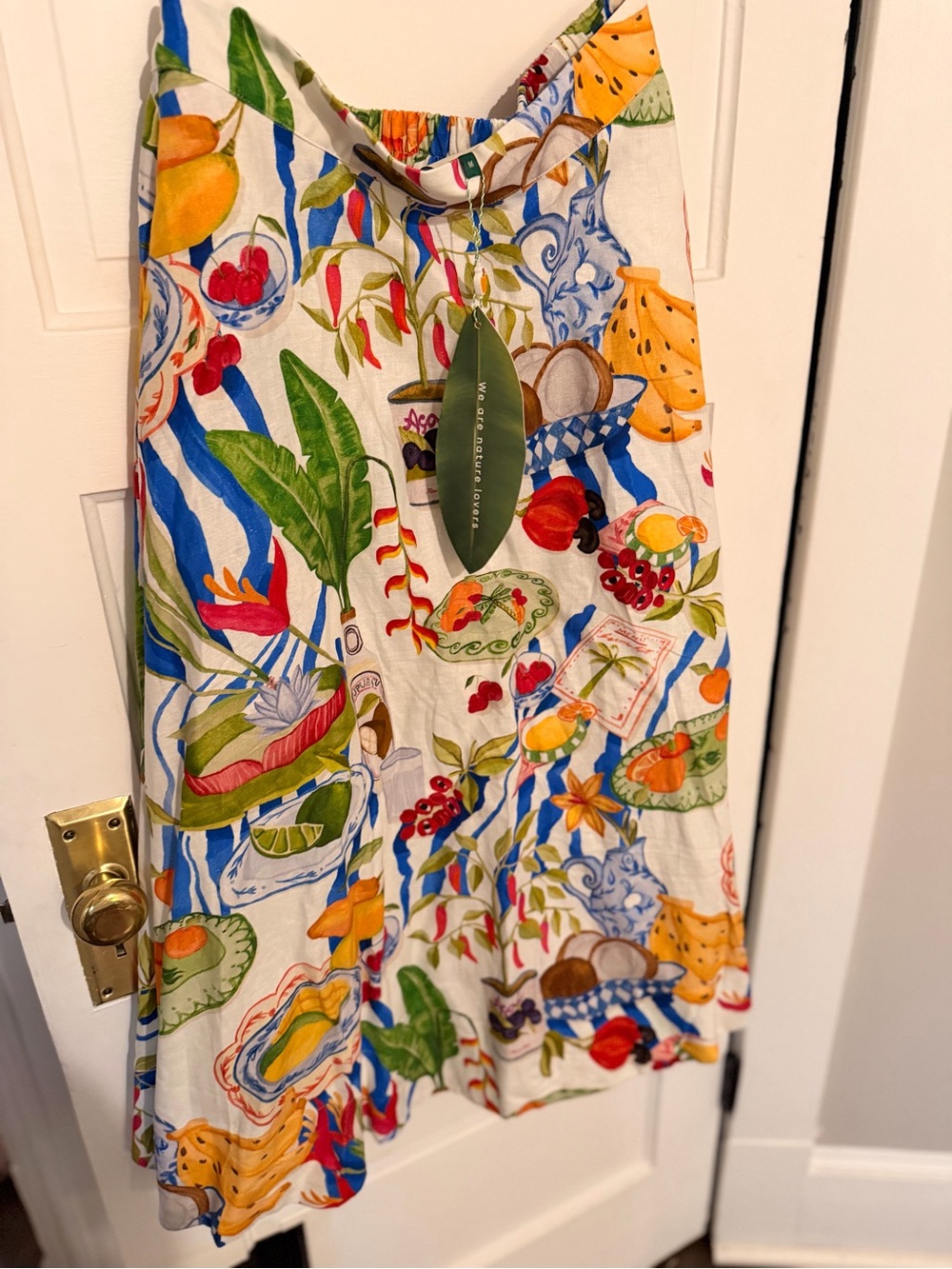 Farm Rio fresh table off white midi skirt